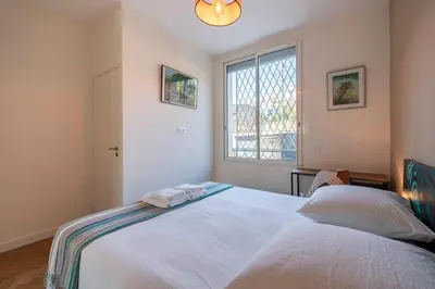 Un ou plusieurs lits dans un hébergement de l'établissement Cozystay 1331 - Superbe 4 pièces proche plages