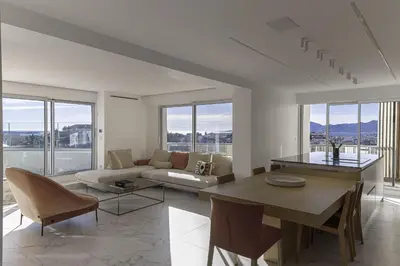 Coin salon dans l'établissement Luxury Penthouse Montfleury by Halldis