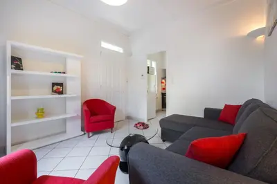 Coin salon dans l'établissement appartement RDC