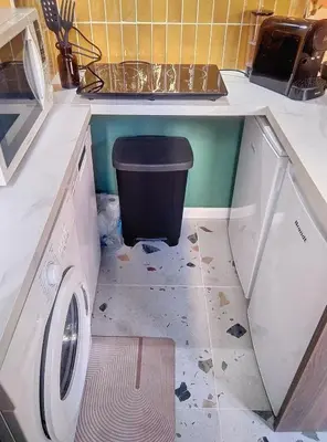 Cuisine ou kitchenette dans l'établissement Résidence Le Lérins