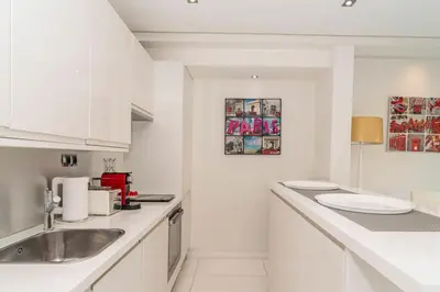 Cuisine ou kitchenette dans l'établissement Croisette 1 mn 2 BR w/ terrace Olam Properties
