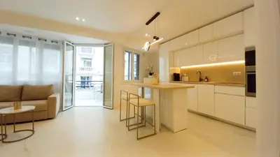 Cuisine ou kitchenette dans l'établissement Le Palais Des Iles