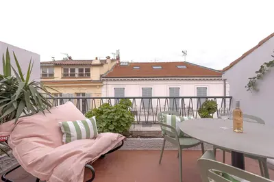 Balcon ou terrasse dans l'établissement Alma Florian apartment 4 people with terrace