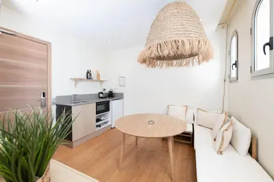 Cuisine ou kitchenette dans l'établissement Le Cocoon Balinais