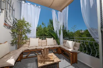 Balcon ou terrasse dans l'établissement Le Cocoon Balinais