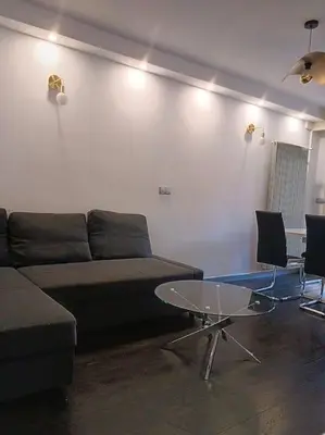 Coin salon dans l'établissement Superbe appartement Juan-les-Pins 200m des plages