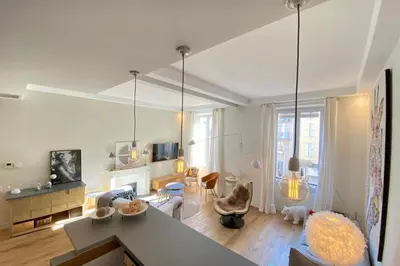 Cuisine ou kitchenette dans l'établissement Beautiful 2 bedrooms 2 bathrooms Center of Cannes