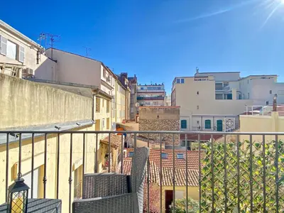 Balcon ou terrasse dans l'établissement Le 74 SCLS - Rue d'Antibes, Clim, Wifi