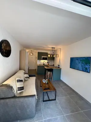 Cuisine ou kitchenette dans l'établissement Studio Climatisé, Cosy et Calme au Centre Ville