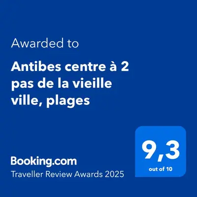Certificat, récompense, panneau ou autre document affiché dans l'établissement Antibes centre à 2 pas de la vieille ville, plages