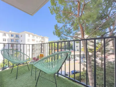 Balcon ou terrasse dans l'établissement Le Palm by Winsome Destination