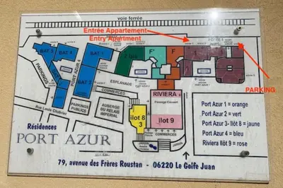 Plan de l'établissement Golfe Juan - 4 People - Sea View - Swimming Pool - Garage