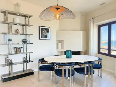 Coin salon dans l'établissement Villa Marsa - Cannes - on beach