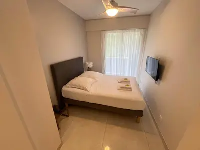 Un ou plusieurs lits dans un hébergement de l'établissement A085-Splendide appartement refait neuf avec vue mer