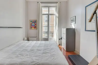 Un ou plusieurs lits dans un hébergement de l'établissement A084-Welcoming apartment in Rue d'Antibes the heart of Cannes