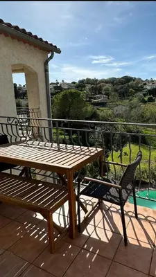 Balcon ou terrasse dans l'établissement Villa Constance 3 Antibes - Spacieux logement en dernier étage