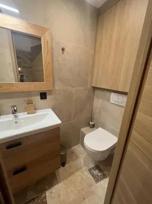 Salle de bains dans l'établissement MORINGA - New unit for 2 AC close to beach