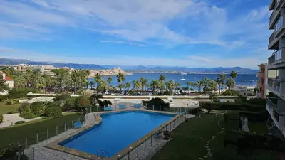 Plan de l'établissement Cap d'Antibes Port Aubernon 3P vue Mer Piscine