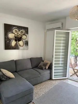 Coin salon dans l'établissement Appartement Cannes