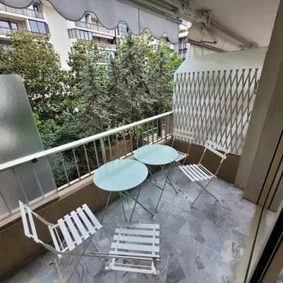 Balcon ou terrasse dans l'établissement Bell Appartement Cannes