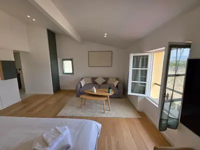 Un ou plusieurs lits dans un hébergement de l'établissement Face Port Vauban - Appartements au cœur du Vieil Antibes