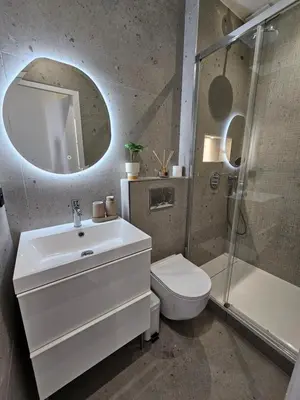 Salle de bains dans l'établissement Face Port Vauban - Appartements au cœur du Vieil Antibes