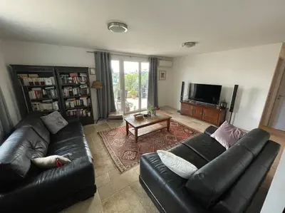 Coin salon dans l'établissement Bas de villa chez Marta