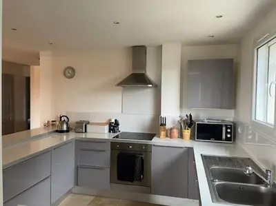 Cuisine ou kitchenette dans l'établissement Bas de villa chez Marta