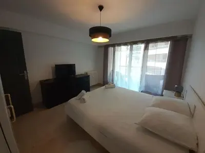 Un ou plusieurs lits dans un hébergement de l'établissement Bel appartement à côté des plages 2 à 5 Personnes