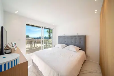 Un ou plusieurs lits dans un hébergement de l'établissement Sumptuous terrace apartment - Cannes - Sea view