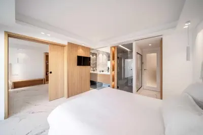 Un ou plusieurs lits dans un hébergement de l'établissement Sumptuous terrace apartment - Cannes - Sea view