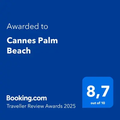 Certificat, récompense, panneau ou autre document affiché dans l'établissement Cannes Palm Beach