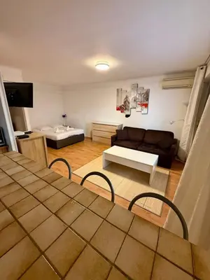 Télévision ou salle de divertissement dans l'établissement Studio Vidal in the city center of Cannes with AC