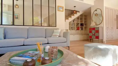 Coin salon dans l'établissement Nice Living Cap d'Antibes