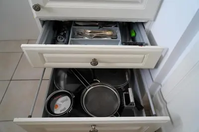 Cuisine ou kitchenette dans l'établissement Cannes Studio near Croisette Plage