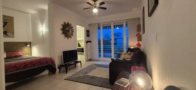Un ou plusieurs lits dans un hébergement de l'établissement Cannes Studio near Croisette Plage