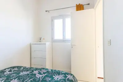 Un ou plusieurs lits dans un hébergement de l'établissement 2 Pièces Vue Mer Panoramique à 5 min des plages