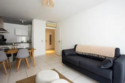 Coin salon dans l'établissement Appartement Antibéa - Welkeys