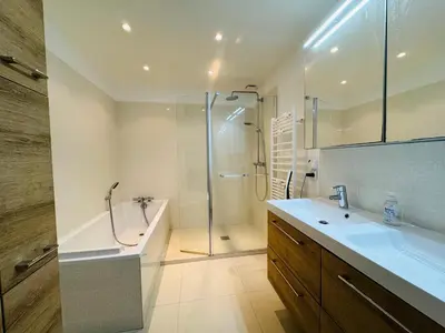 Salle de bains dans l'établissement La villa de CK