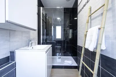 Salle de bains dans l'établissement Cocon côtier, échappée mer, à 500m de la plage