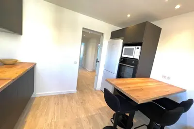 Cuisine ou kitchenette dans l'établissement Juan les Pins - Sea View - 4 people - Parking