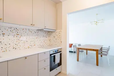 Cuisine ou kitchenette dans l'établissement Pool, Sea & Absolute Comfort