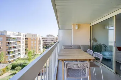 Balcon ou terrasse dans l'établissement Pool, Sea & Absolute Comfort