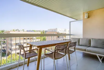 Balcon ou terrasse dans l'établissement Pool, Sea & Absolute Comfort