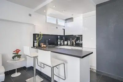 Cuisine ou kitchenette dans l'établissement Rooftop la Croisette