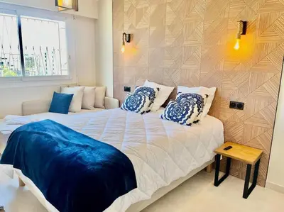 Un ou plusieurs lits dans un hébergement de l'établissement Luxury sea view