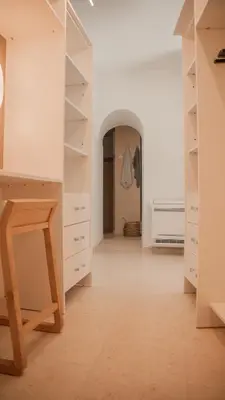 Un ou plusieurs lits dans un hébergement de l'établissement Superbe Villa-Appartement sur la Croisette avec grande terrasse