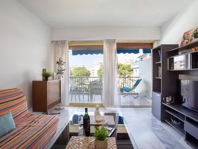 Coin salon dans l'établissement Apartment le grand large-2 by Interhome