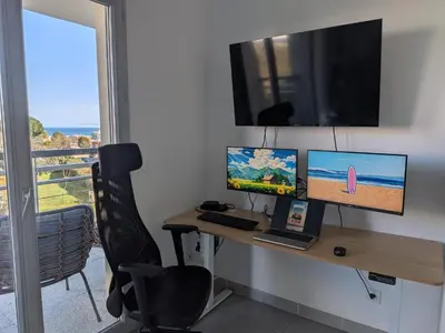 Plan de l'établissement Sea view apartment - Quiet location, air conditioning & parking
