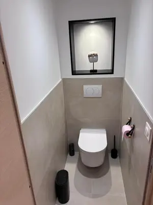 Salle de bains dans l'établissement Charmant appartement au coeur de villeneuve loubet